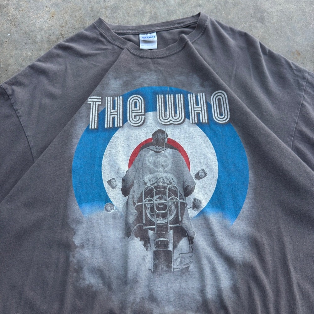 Vintage 2010s The Who Band Tee Quadrophenia Tour Graphic T-Shirt Gray 2XL (h1)